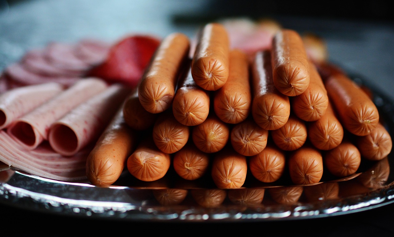 sausage, hot dog, sausage platter, hearty, enjoy the meal, sausages, cold buffet, yummy, nourishment, food, sausage, sausage, sausage, sausage, sausage, hot dog, hot dog, hot dog, sausages